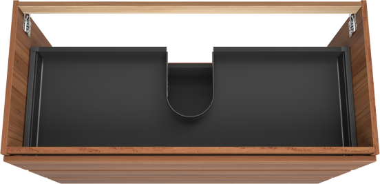 Balmani Lucida staande wastafelonderkast 120 x 55 cm notenhout 3 lades