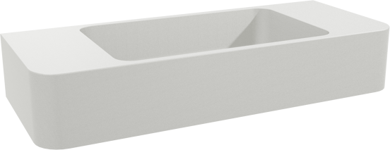 Storke Curvado handenwasser 45 x 18 cm matte Solid Surface
