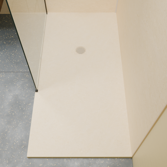 Luca Varess Suite Duschwanne 180 x 90 cm Marmorkomposit Dizzy Cream 