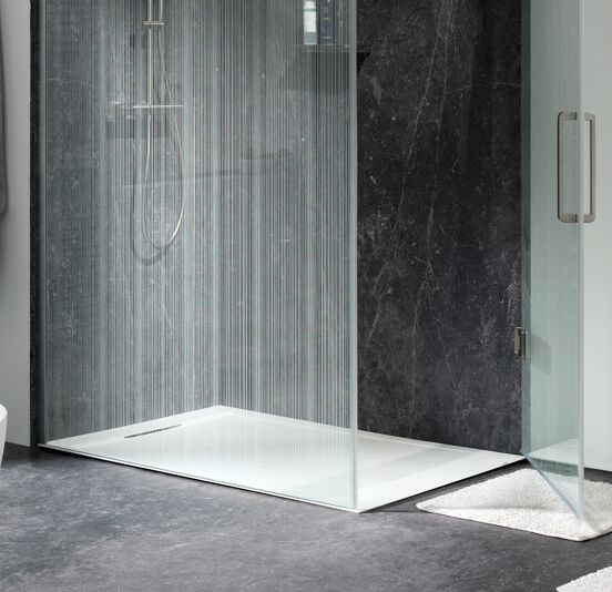 Balmani Andes Duschwanne: 140 x 90 cm, Solid Surface, Weiß matt