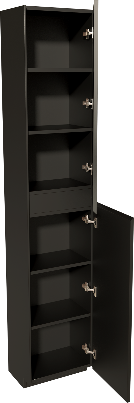 Storke Edge staande badkamerkast links mat zwart 40 x 30 x 200 cm