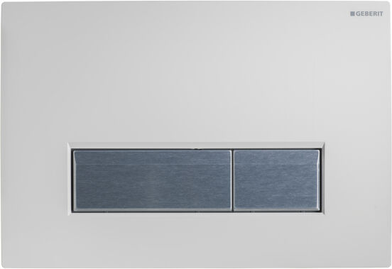Sigma40 plaque de commande matériel synthétique blanc brillant pour réservoir encastré Geberit Duofresh