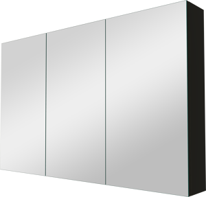 Linie Montro spiegelkast 120 x 75 cm mat zwart