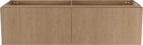 Balmani Eclips meuble sous-lavabo suspendu 180 x 55 cm Chêne naturelle 4 tiroirs Nervure sym. vert.