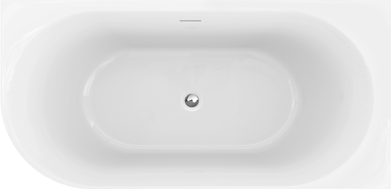 Luca Varess Otello baignoire d'angle droite duo 170 x 80 cm acrylique blanc brillant