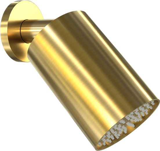 Blaufoss Luxor 90 Duschkopf Rund, 14 x 9 cm, Wandmontage, Brushed Gold