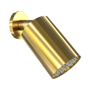 Blaufoss Luxor 90 Duschkopf Rund, 14 x 9 cm, Wandmontage, Brushed Gold