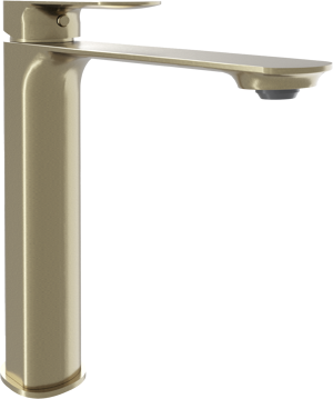 Blaufoss Bodan verhoogde wastafelkraan brushed champagne gold