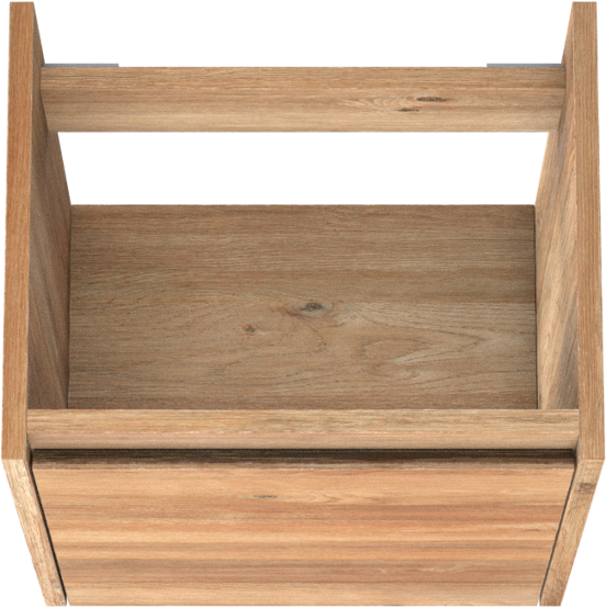 Storke Seda meuble sous-vasque suspendu 45 x 35 cm chêne brut porte