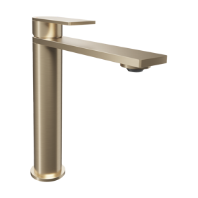 Blaufoss Fenix verhoogde wastafelkraan brushed champagne gold