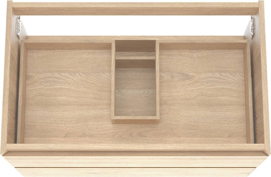 Balmani Mitra meuble sous-lavabo suspendu 90 x 55 cm placage chêne naturel 2 tiroirs