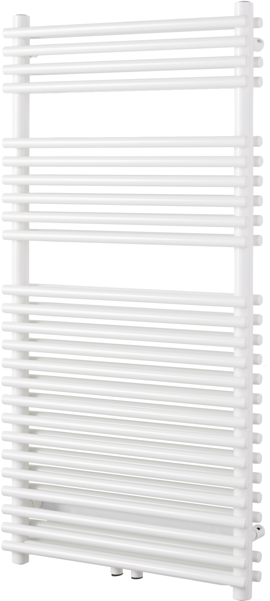 Vipera Alegria sèche-serviettes double 60 x 120 cm chauffage électrique blanc brillant raccordements latéral et central possibles 1.192W, résistance incluse