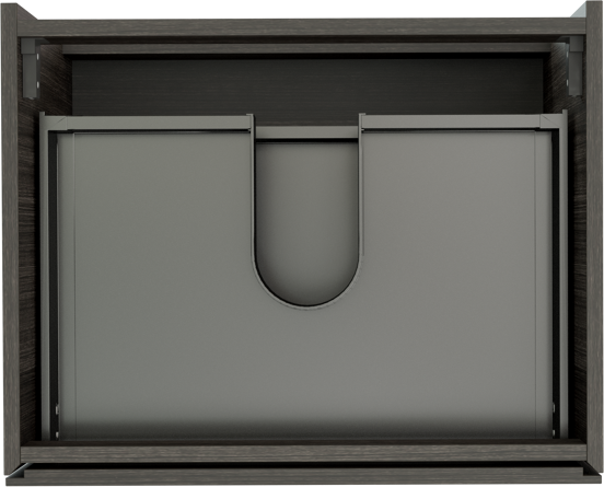 Storke Edge zwevende wastafelonderkast 65 x 52 cm donkere eik 2 lades