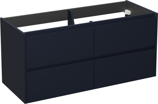 Storke Seda zwevende wastafelonderkast 130 x 52 cm Nachtblauw 4 lades
