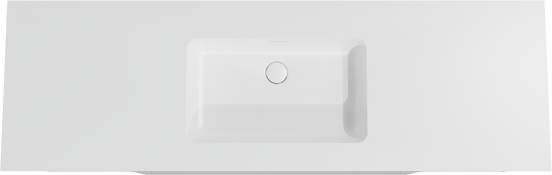 Storke Edge meuble salle de bains suspendu 165 x 52 cm blanc brillant avec Mata plan simple en solid surface blanc mat