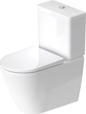Duravit D-Neo staand toilet glanzend wit zonder spoelrand