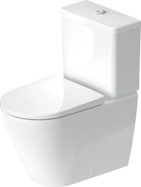 Duravit D-Neo staand toilet glanzend wit zonder spoelrand
