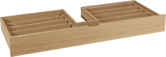 Balmani Legno séparateur de tiroir chêne vieilli 120 cm
