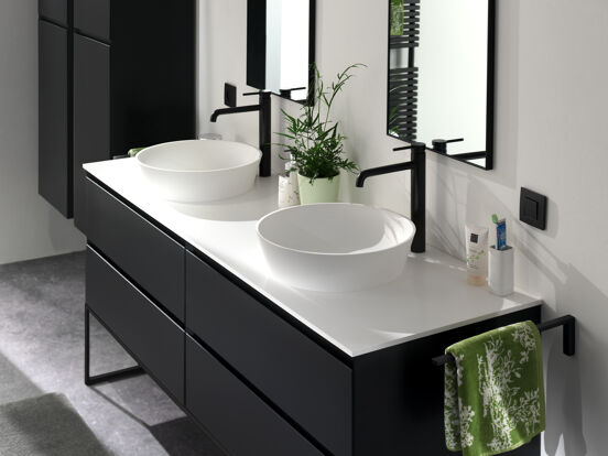 Balmani Stretto tablette simple ou double mat Solid Surface 180 x 55 cm