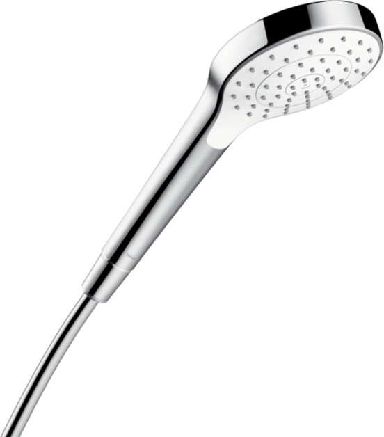 Hansgrohe Croma Select S Ecosmart douchette 1 fonction de jet chrome et blanc brillants