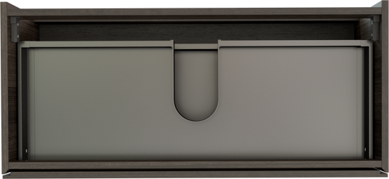 Storke Edge meuble sous-lavabo suspendu 100 x 46 cm chêne foncé 2 tiroirs