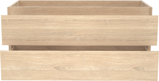 Balmani Mitra meuble sous-vasque suspendu 120 x 55 cm plaqué chêne naturel 2 tiroirs