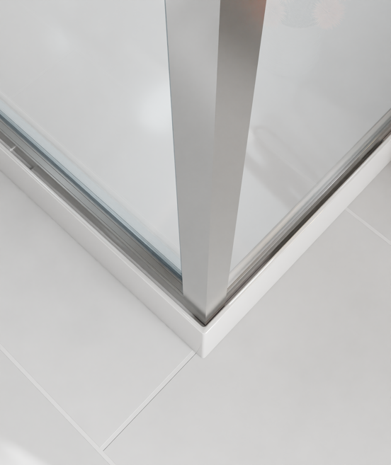 Luca Varess Talan douchecabine met draaideuren 90 x 90 cm helder glas mat chroom profiel