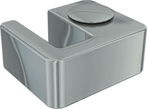Linie walk-in bevestigingsblok 8mm glas chroom