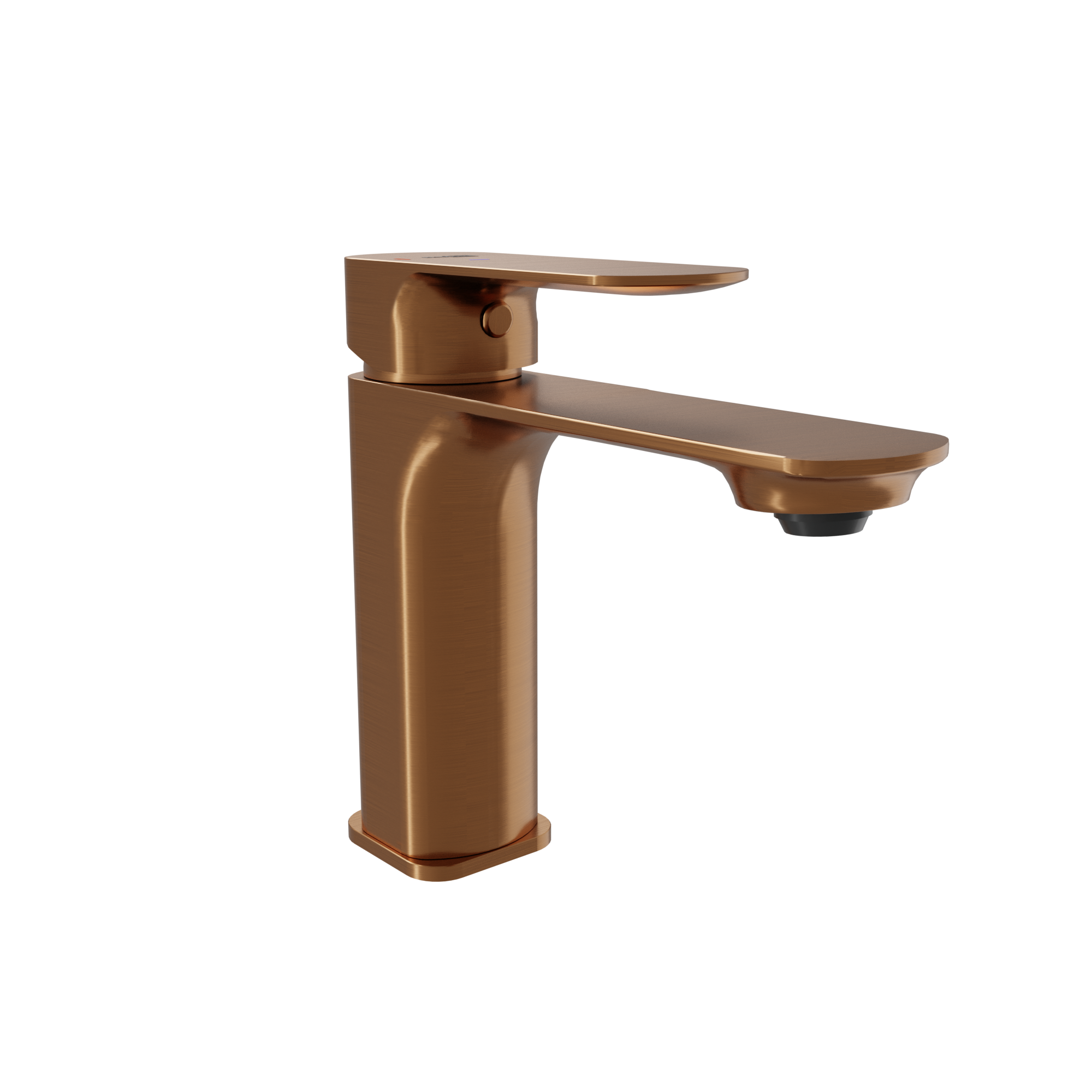 Blaufoss Bodan Coolstart standaard wastafelkraan brushed rosegold