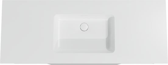 Storke Edge meuble salle de bains suspendu 135 x 52 cm blanc brillant avec Mata plan simple en solid surface blanc mat