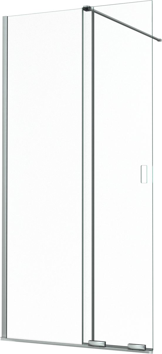 Balmani Move Slide Walk-In Dusche: Schiebewand, 100 x 200 cm, Klarglas, Chrom Profil