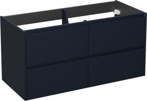 Storke Seda hängender Waschbeckenunterschrank: 120 x 52 cm, Nachtblau, 4 Schubladen
