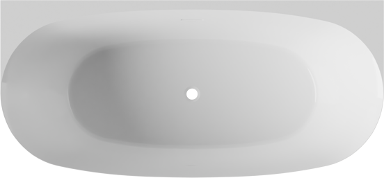 Luca Varess Sutilo baignoire semi-îlot ovale  170x75cm acrylique blanc brillant