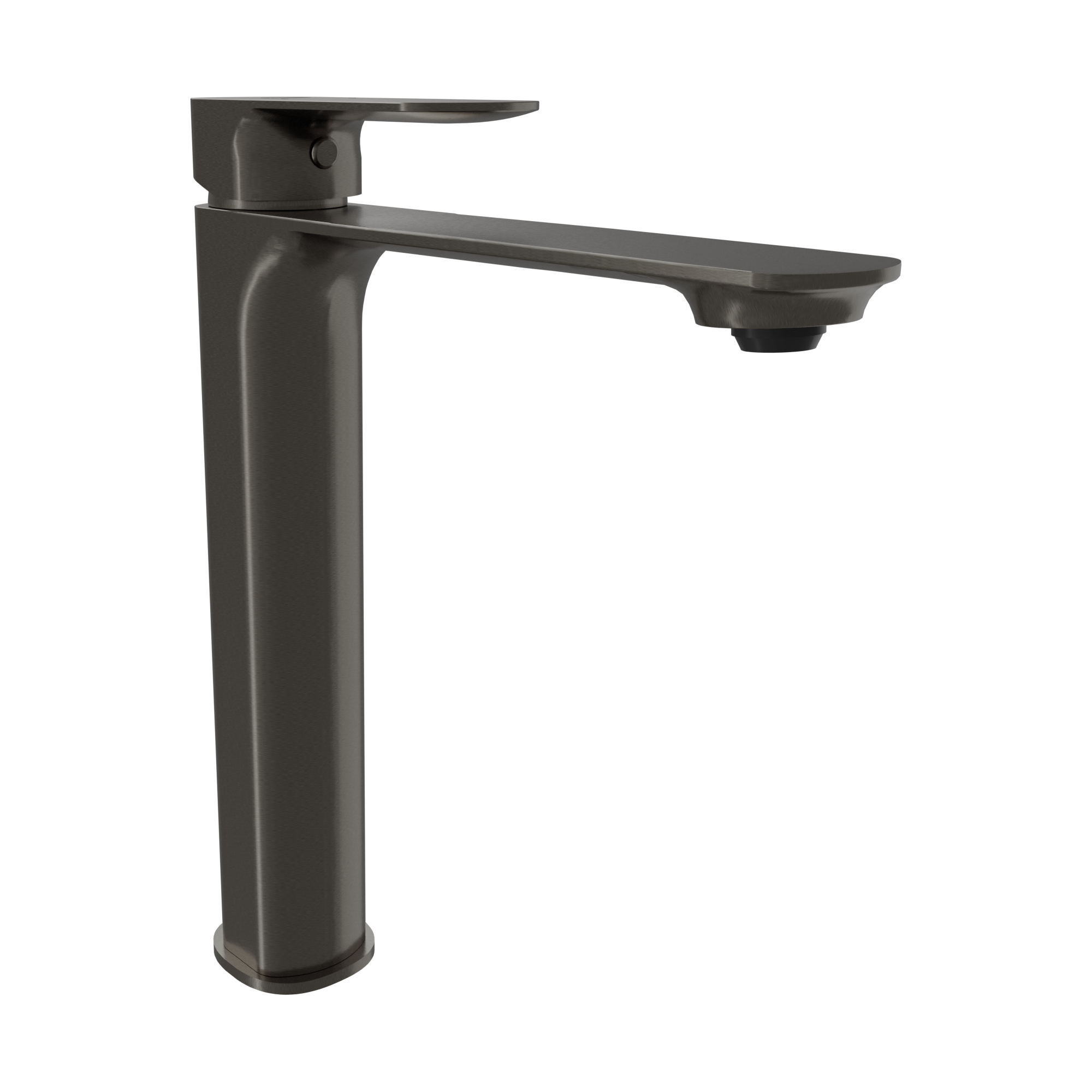 Blaufoss Bodan verhoogde wastafelkraan brushed gunmetal