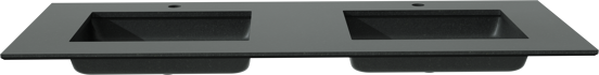 Balmani Tablo Facetta dubbele wastafel verzoete graniet 135 x 55 cm