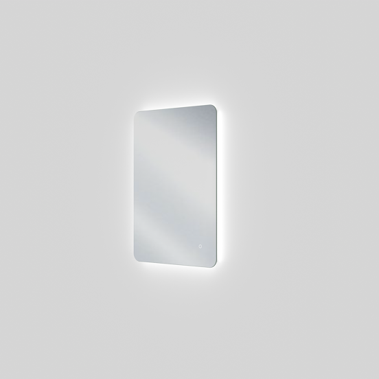 Linie Lux miroir coins arrondis lumineux 53 x 75 cm