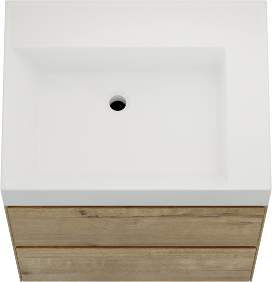 Balmani Mitra Compact meuble salle de bains suspendu 120 x 46 cm Noyer américain avec Argila vasque asymétrique gauche marbre composite blanc brillant