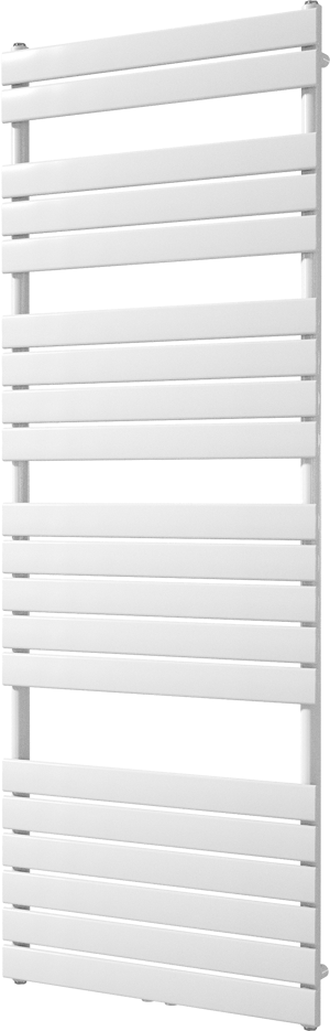 Vipera Vulcan enkele handdoekradiator 70 x 190 cm centrale verwarming glanzend wit zij- en middenaansluiting 1.575W