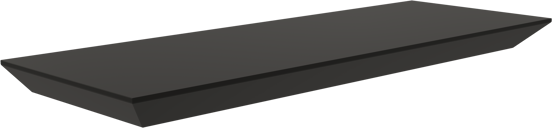 Balmani Mitra wandplank mat zwart 40x16cm