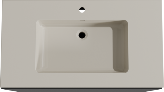 Storke Edge staand badkamermeubel 95 x 52 cm mat zwart met Diva enkele wastafel in top solid zijdegrijs