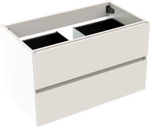 Storke Edge zwevende wastafelonderkast 80 x 46 cm mat wit 2 lades