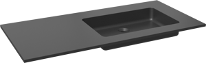 Storke Scuro asymmetrisch rechtse wastafel mat kwarts 110 x 52 cm combinatie kast 35 cm