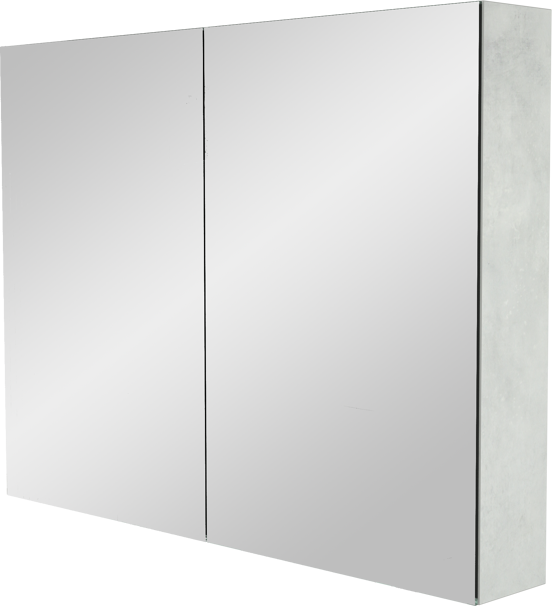 Storke Reflecta Spiegelschrank, 100 x 75 cm, Beton silbergrau
