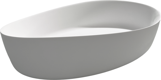 Balmani Jezi waskom mat witte solid surface ovaal 54 x 34 cm