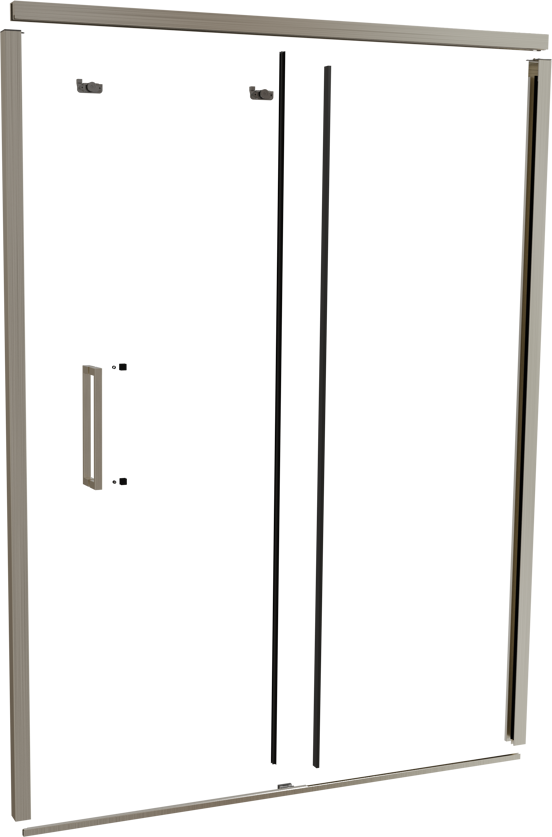 Balmani Senses Design 160 cm ensemble de profils pour porte coulissante niche brushed coolmetal