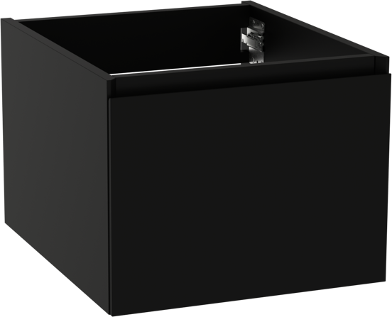 Storke Edge meuble sous-lavabo suspendu 45 x 52 cm noir mat 1 tiroir