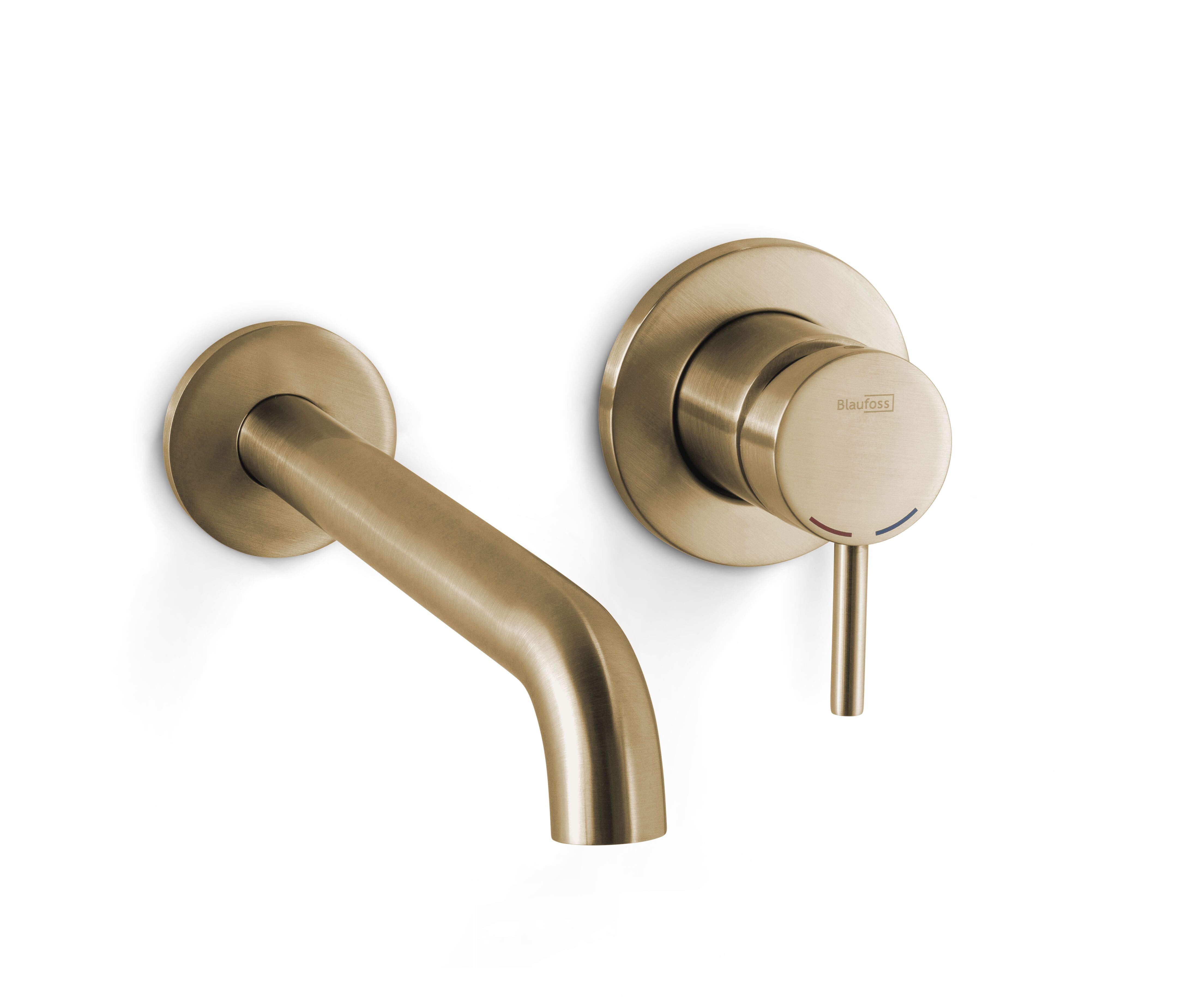 Blaufoss Round inbouw wastafelkraan Brushed Gold