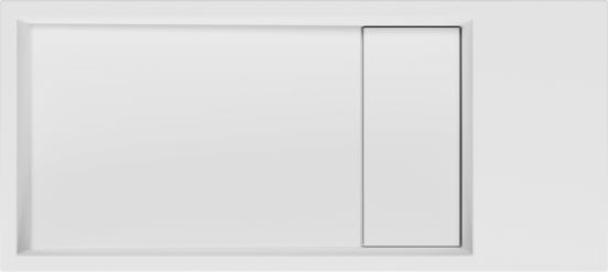 Balmani Mood High handenwasser 45 x 20 cm mat witte Solid Surface met handdoekhouder