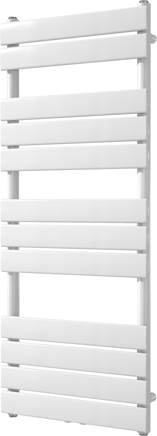 Vipera Vulcan enkele handdoekradiator 50 x 120 cm centrale verwarming glanzend wit zij- en middenaansluiting 673W