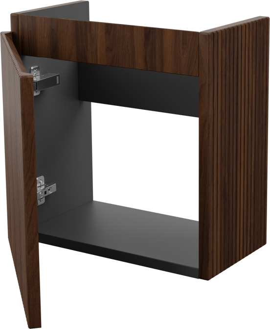 Storke Ribs meuble lave-mains suspendu 40 x 22 cm noyer